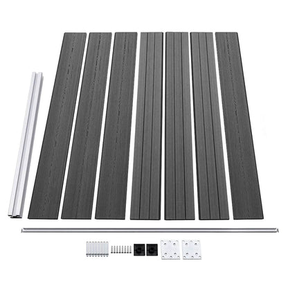 Set Pannelli di Recinzione in WPC 872x146 cm Nero | homemem39