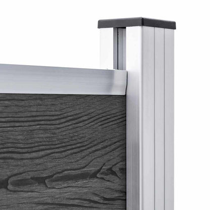 Set Pannelli di Recinzione in WPC 872x146 cm Nero | homemem39