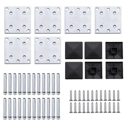 Set Pannelli di Recinzione in WPC 872x146 cm Nero | homemem39