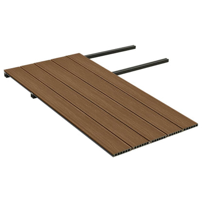Listoni Decking WPC con Accessori Marroni e Grigi 10 m² 2,2 m - homemem39