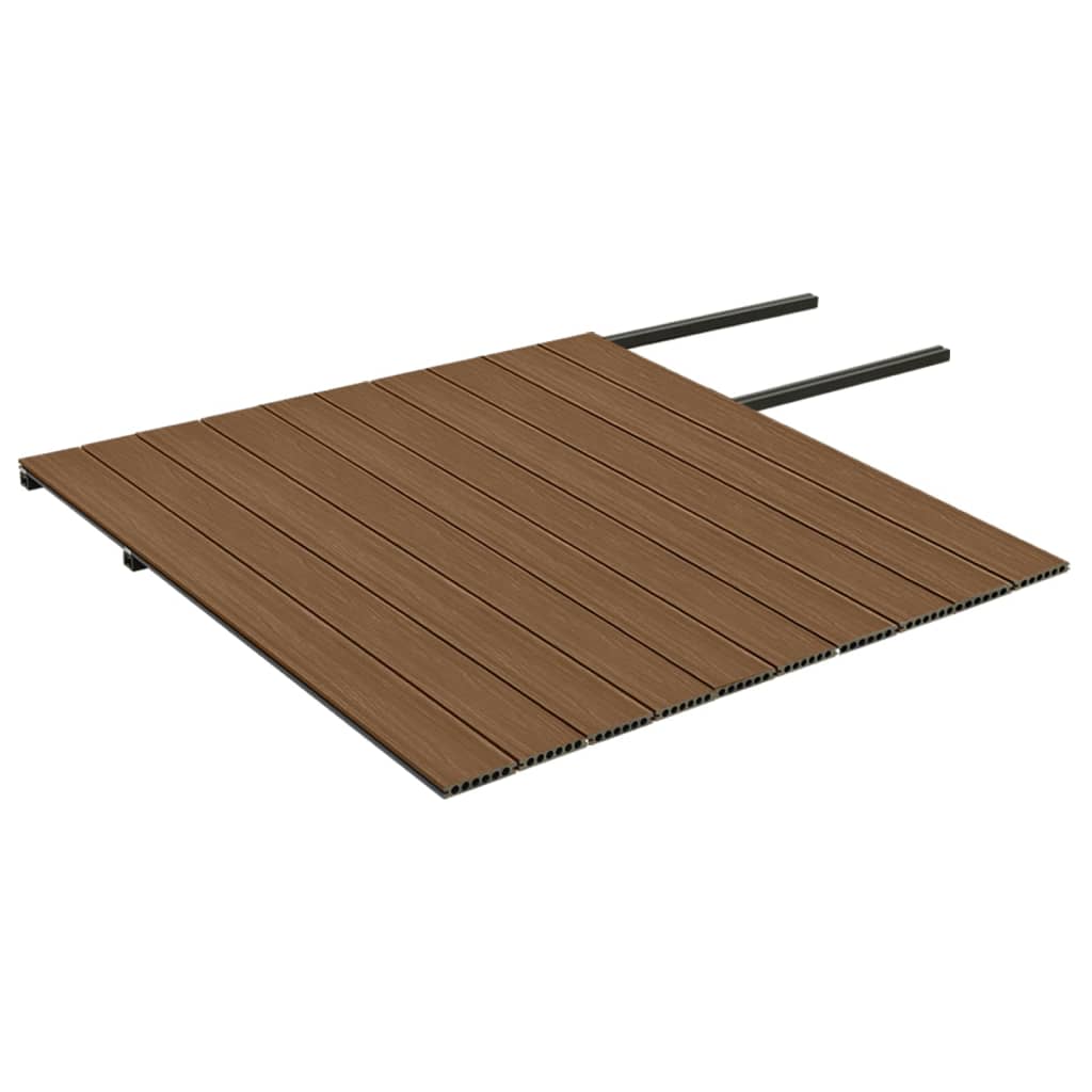 Listoni Decking WPC con Accessori Marroni e Grigi 20m² 2,2 m - homemem39