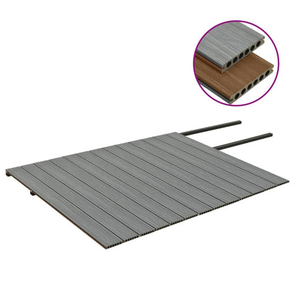 Listoni Decking WPC con Accessori Marroni e Grigi 26 m² 2,2 m - homemem39