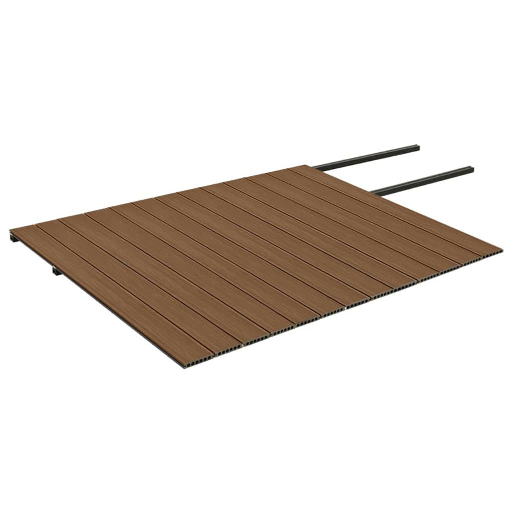 Listoni Decking WPC con Accessori Marroni e Grigi 26 m² 2,2 m - homemem39