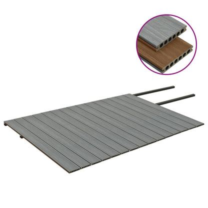 Listoni Decking WPC con Accessori Marroni e Grigi 30 m² 2,2 m - homemem39