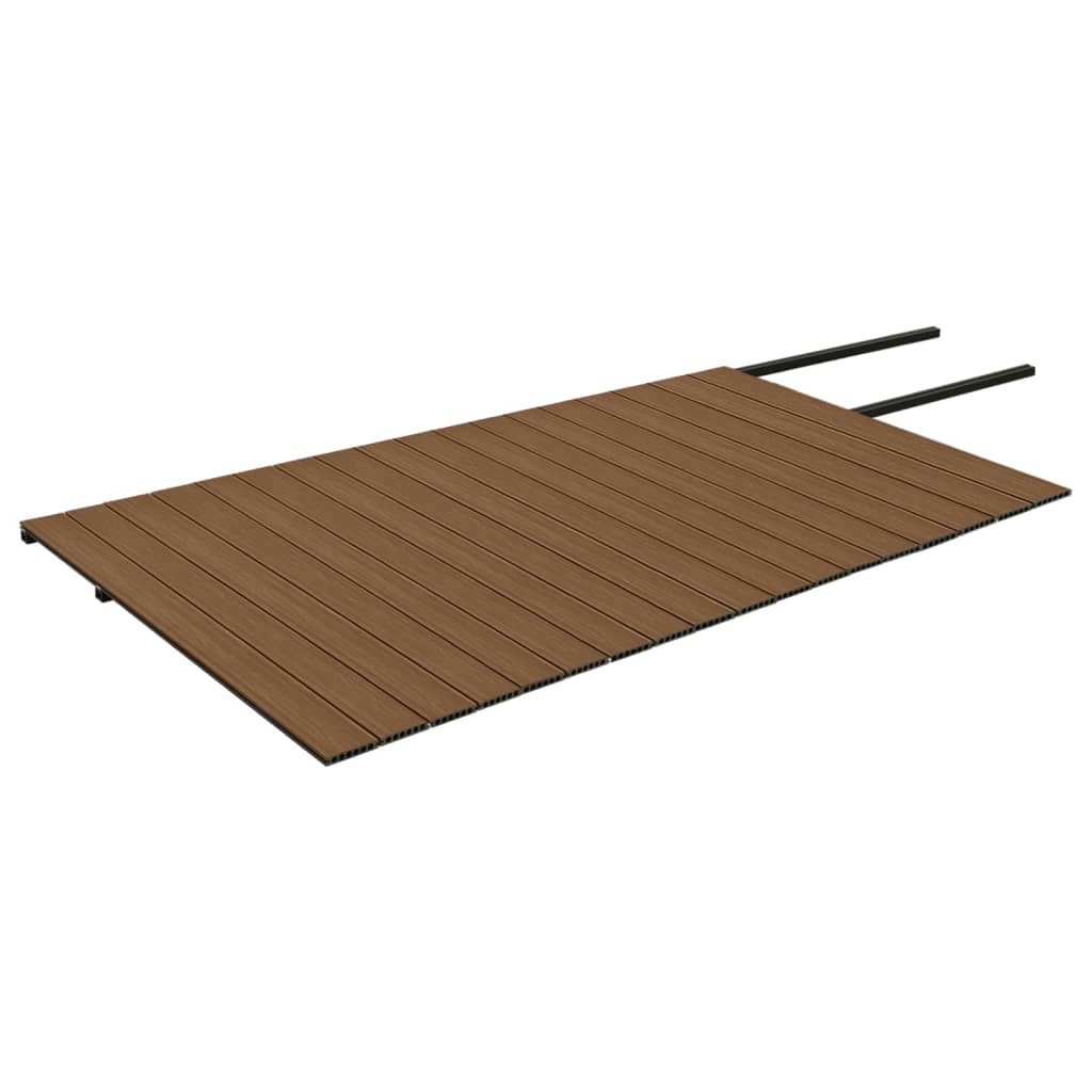 Listoni Decking WPC con Accessori Marroni e Grigi 36 m² 2,2 m - homemem39