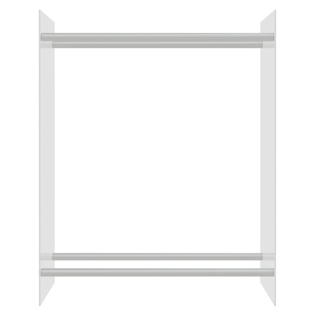 Porta Legna Trasparente 80x35x100 cm in Vetro Temperato - homemem39