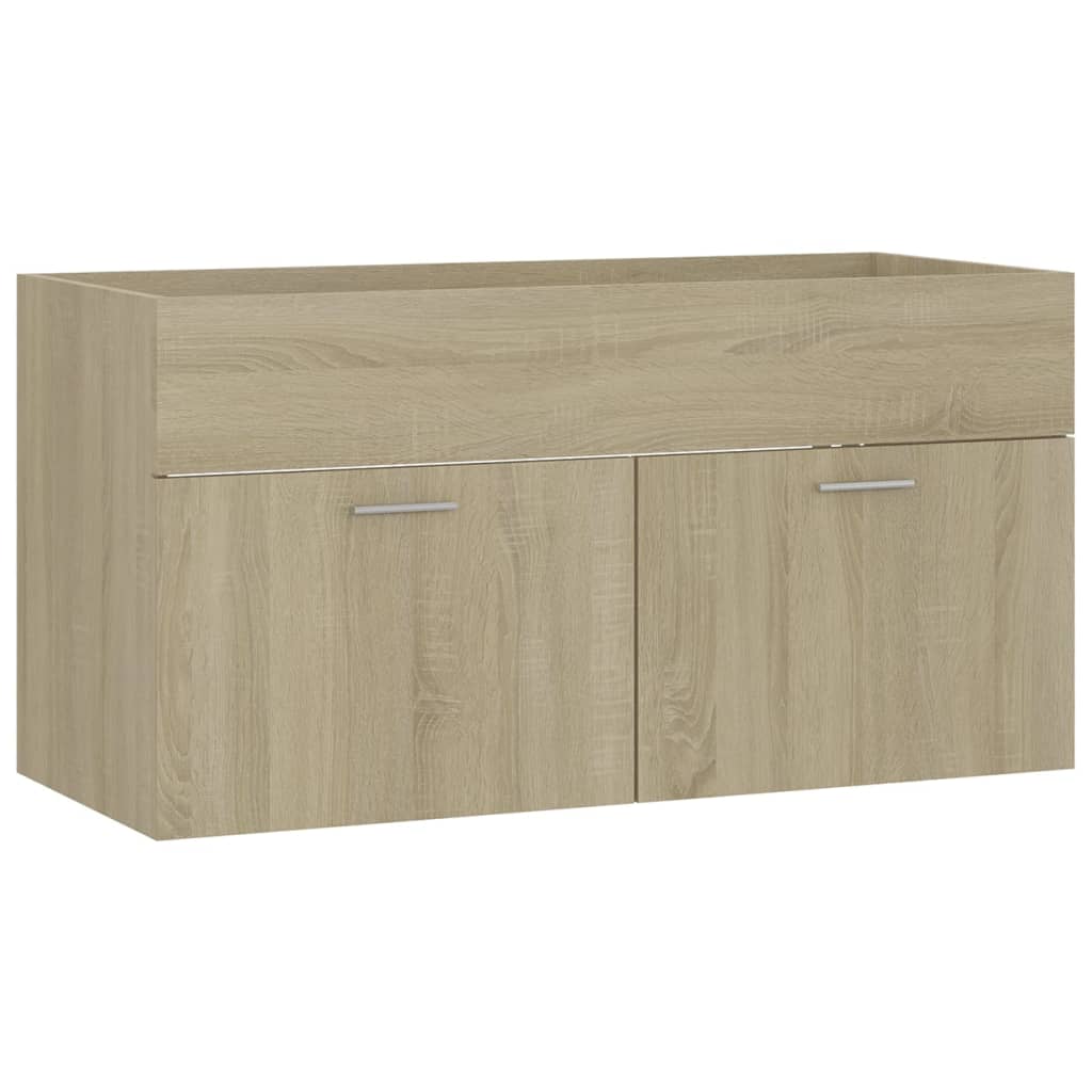 Mobile Bagno con Lavabo Integrato Rovere Sonoma in Truciolato | homemem39