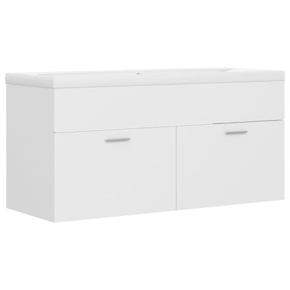 Mobile da Bagno con Lavabo Integrato Bianco in Truciolato | homemem39