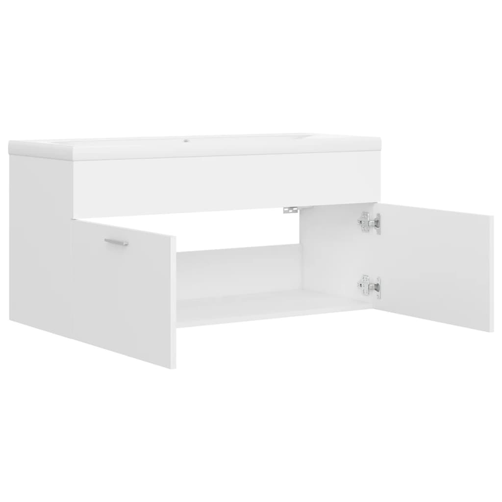 Mobile da Bagno con Lavabo Integrato Bianco in Truciolato | homemem39