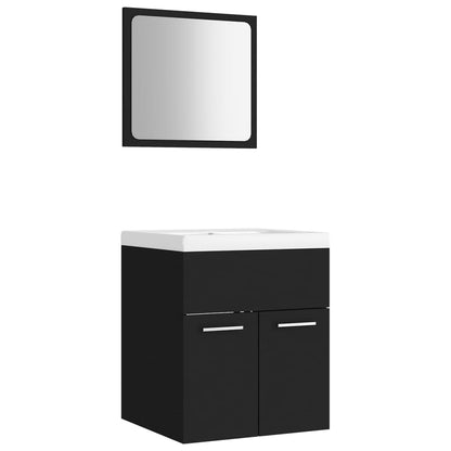 Set Mobili da Bagno Nero in Truciolato | homemem39