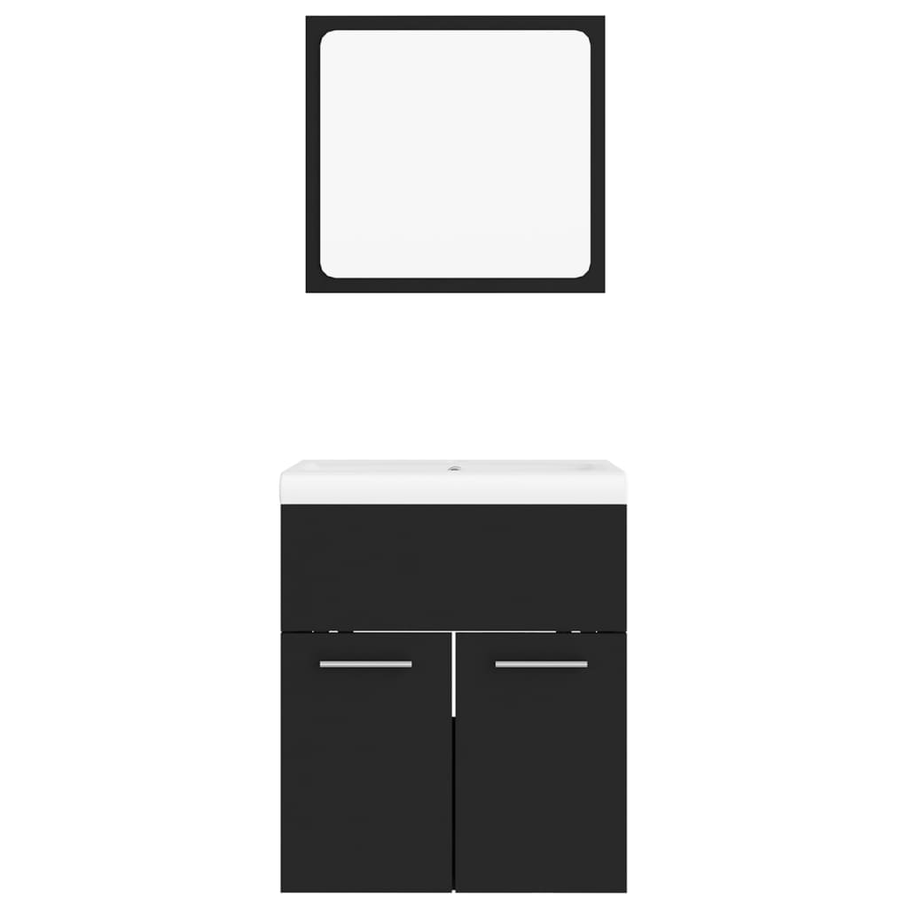 Set Mobili da Bagno Nero in Truciolato | homemem39