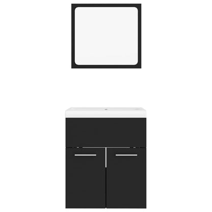 Set Mobili da Bagno Nero in Truciolato | homemem39