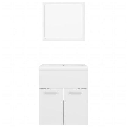 Set Mobili da Bagno Bianco Lucido in Truciolato | homemem39