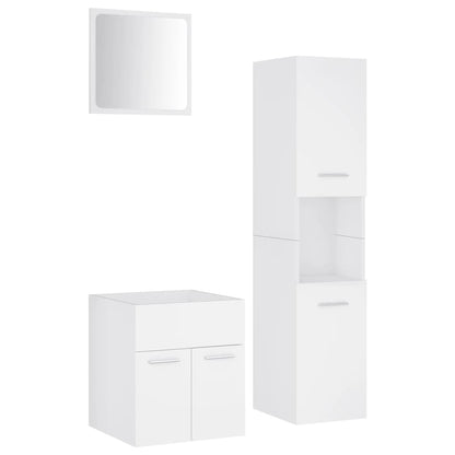 Set Mobili da Bagno Bianco in Truciolato | homemem39