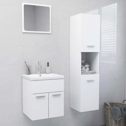Set Mobili da Bagno Bianco in Truciolato | homemem39