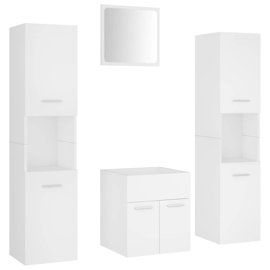 Set Mobili da Bagno Bianco in Truciolato