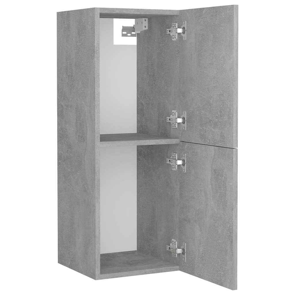 Set Mobili da Bagno Grigio Cemento in Truciolato - homemem39