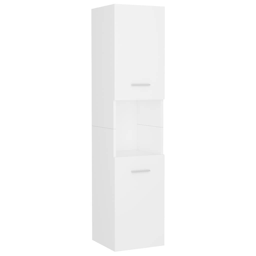 Set Mobili da Bagno Bianco in Legno Multistrato