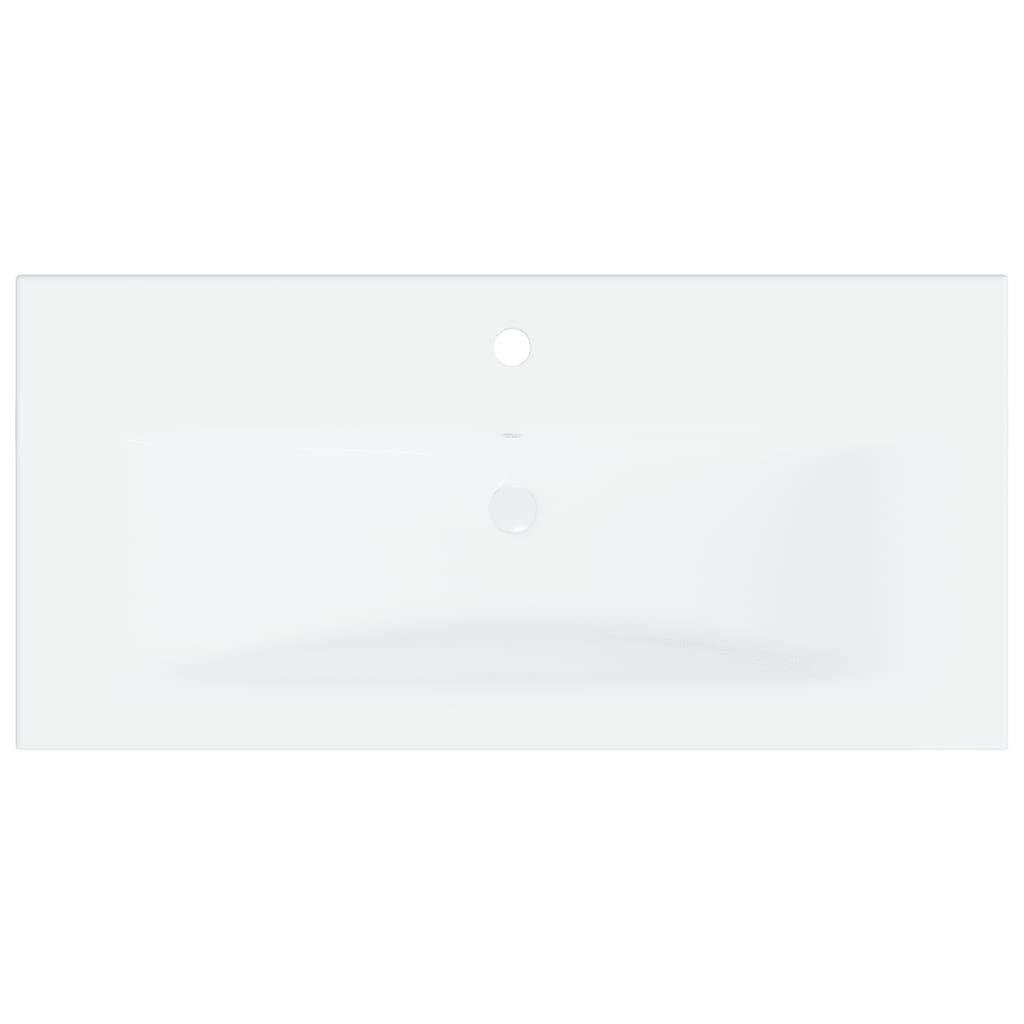 Mobile con Lavabo Integrato Nero in Legno Multistrato | homemem39