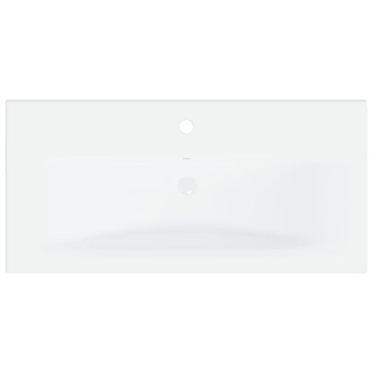 Mobile con Lavabo Integrato Nero in Legno Multistrato | homemem39