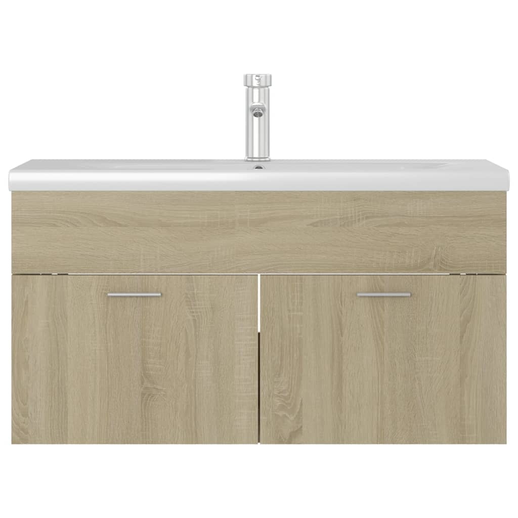 Mobile con Lavabo Integrato Rovere Sonoma in Legno Multistrato | homemem39