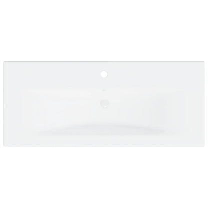 Mobile con Lavabo Integrato Bianco Lucido in Legno Multistrato | homemem39
