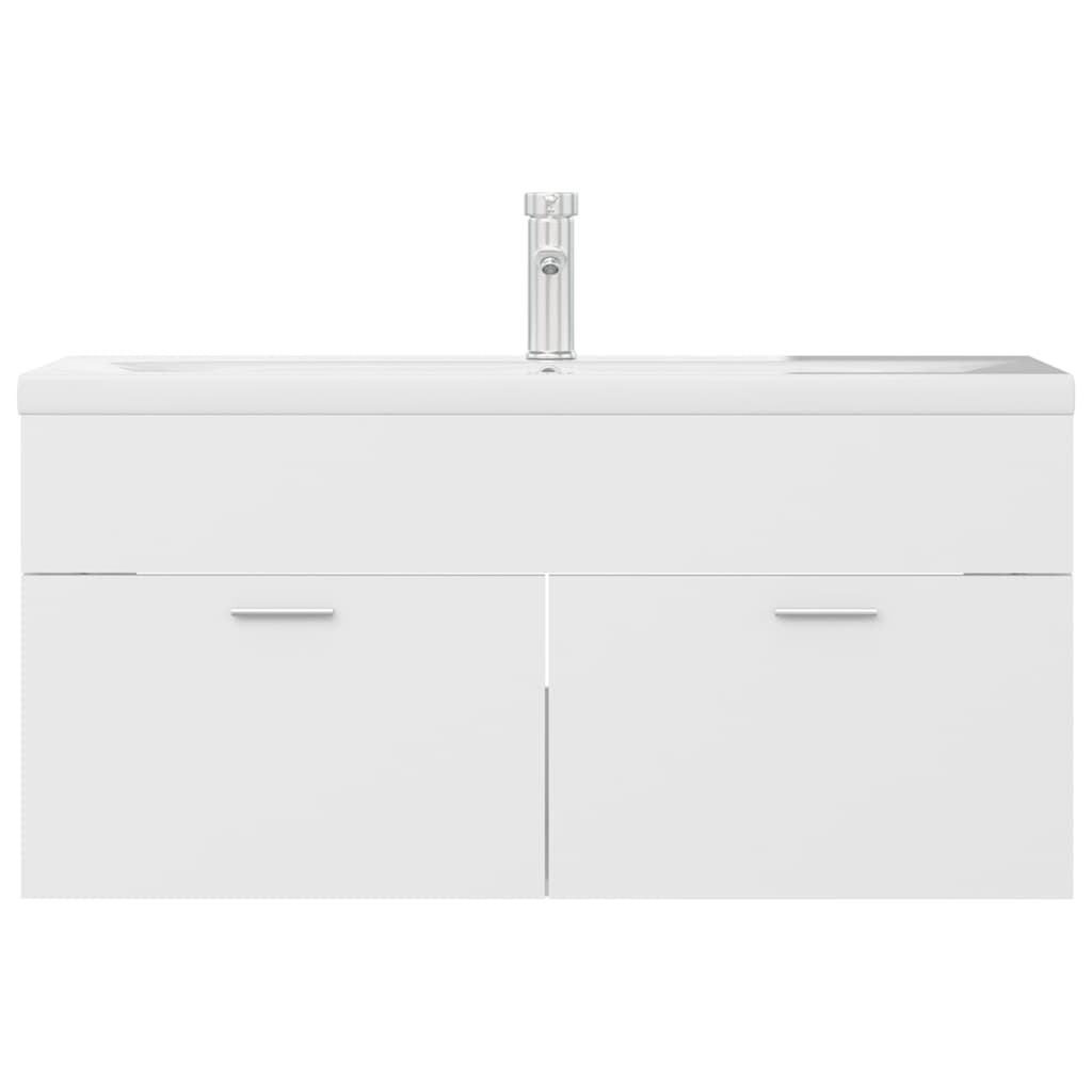 Mobile Bagno con Lavabo Integrato Bianco in Legno Multistrato | homemem39