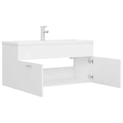 Mobile Bagno con Lavabo Integrato Bianco in Legno Multistrato | homemem39