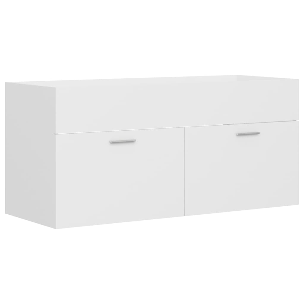 Mobile Bagno con Lavabo Integrato Bianco in Legno Multistrato | homemem39