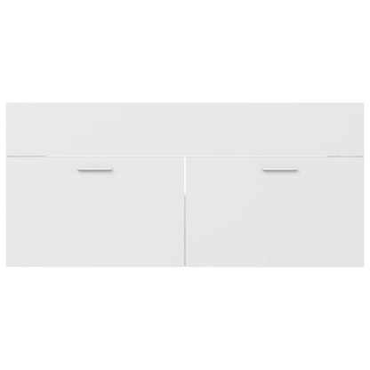 Mobile Bagno con Lavabo Integrato Bianco in Legno Multistrato