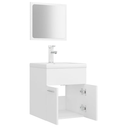 Set Mobili da Bagno Bianco in Legno Multistrato | homemem39
