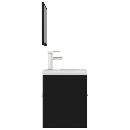 Set Mobili da Bagno Nero in Legno Multistrato | homemem39