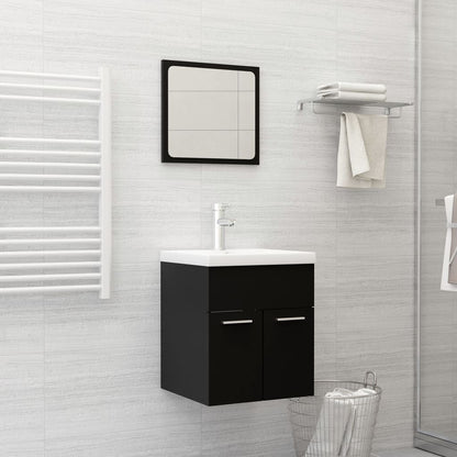 Set Mobili da Bagno Nero in Legno Multistrato | homemem39