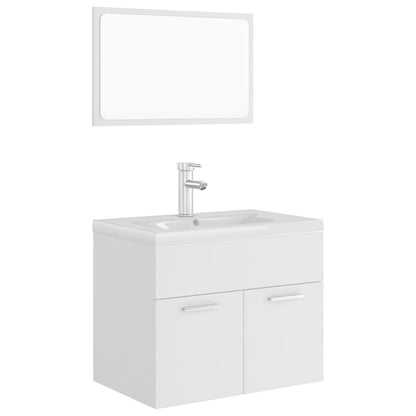 Set Mobili da Bagno Bianco in Truciolato