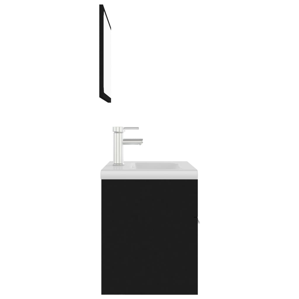 Set Mobili da Bagno Nero in Legno Multistrato | homemem39