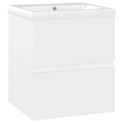 Mobile con Lavabo Integrato Bianco in Legno Multistrato