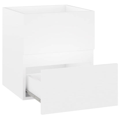 Mobile con Lavabo Integrato Bianco in Legno Multistrato