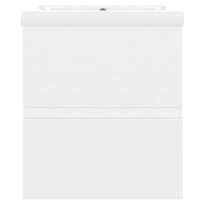 Mobile con Lavabo Integrato Bianco in Legno Multistrato