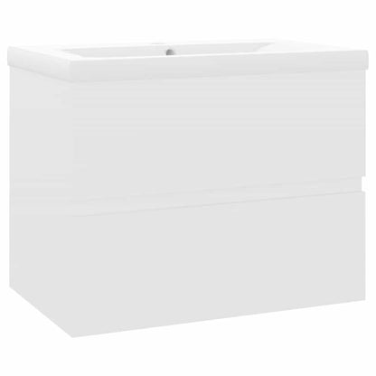 Mobile con Lavabo Integrato Bianco in Legno Multistrato