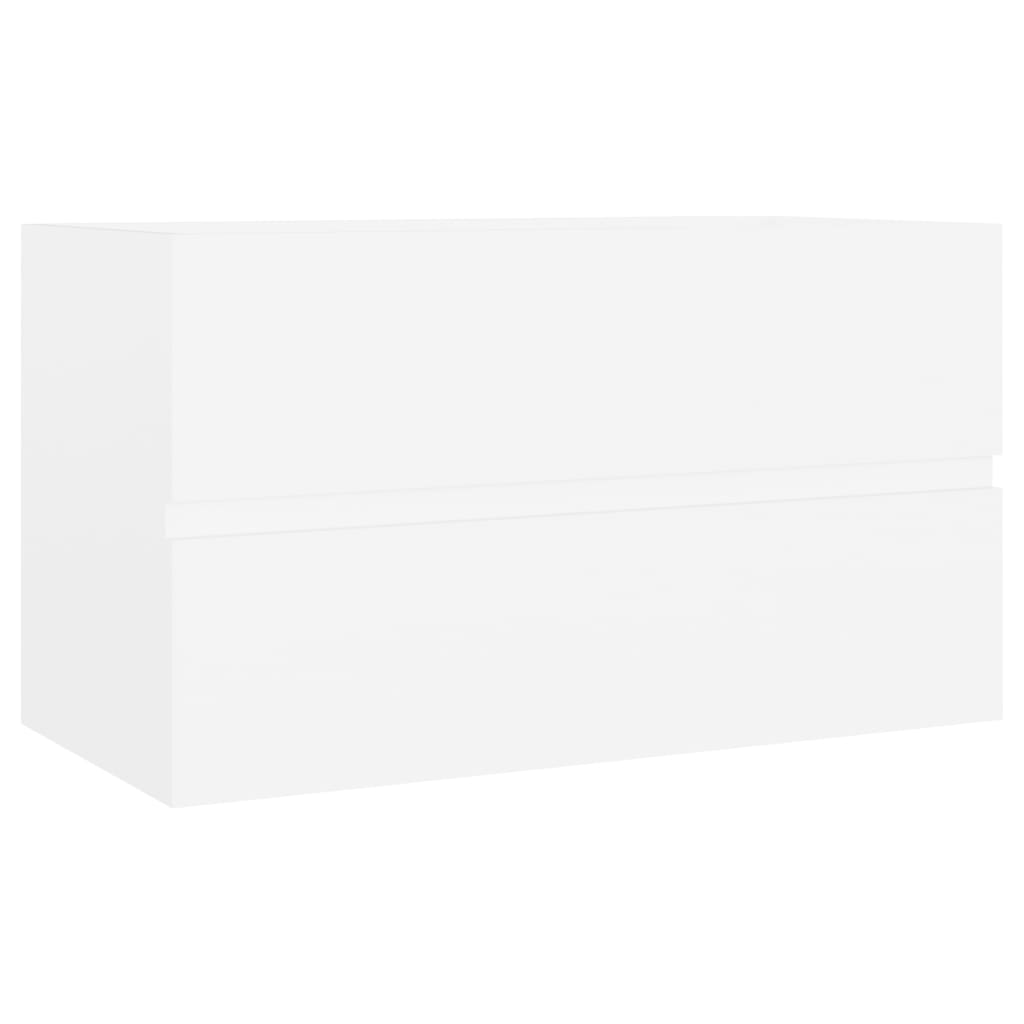 Mobile con Lavabo Integrato Bianco in Legno Multistrato | homemem39