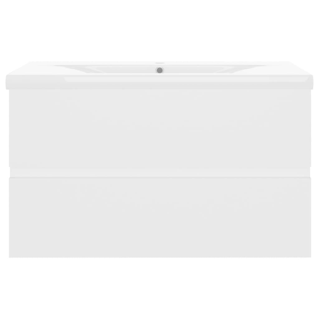 Mobile con Lavabo Integrato Bianco in Legno Multistrato | homemem39
