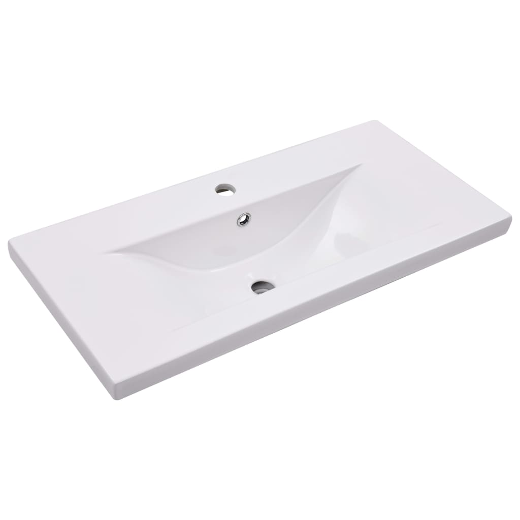 Mobile con Lavabo Integrato Bianco in Legno Multistrato | homemem39