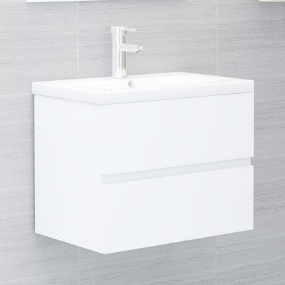 Mobile con Lavabo Integrato Bianco in Legno Multistrato - homemem39