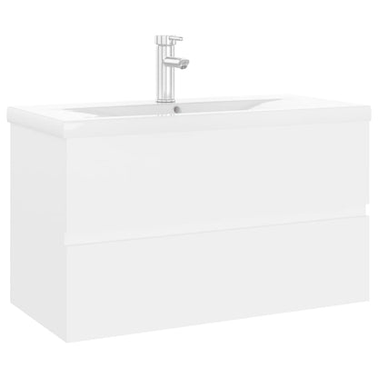 Mobile con Lavabo Integrato Bianco in Legno Multistrato - homemem39