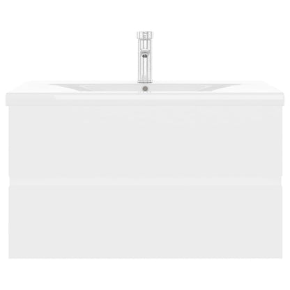 Mobile con Lavabo Integrato Bianco in Legno Multistrato - homemem39