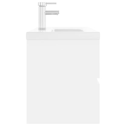 Mobile con Lavabo Integrato Bianco in Legno Multistrato - homemem39