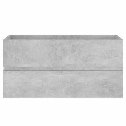 Mobile con Lavabo Integrato Grigio Cemento in Legno Multistrato | homemem39