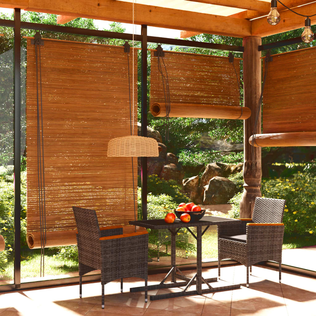 Set Mobili da Pranzo per Giardino 3 pz Grigio - homemem39