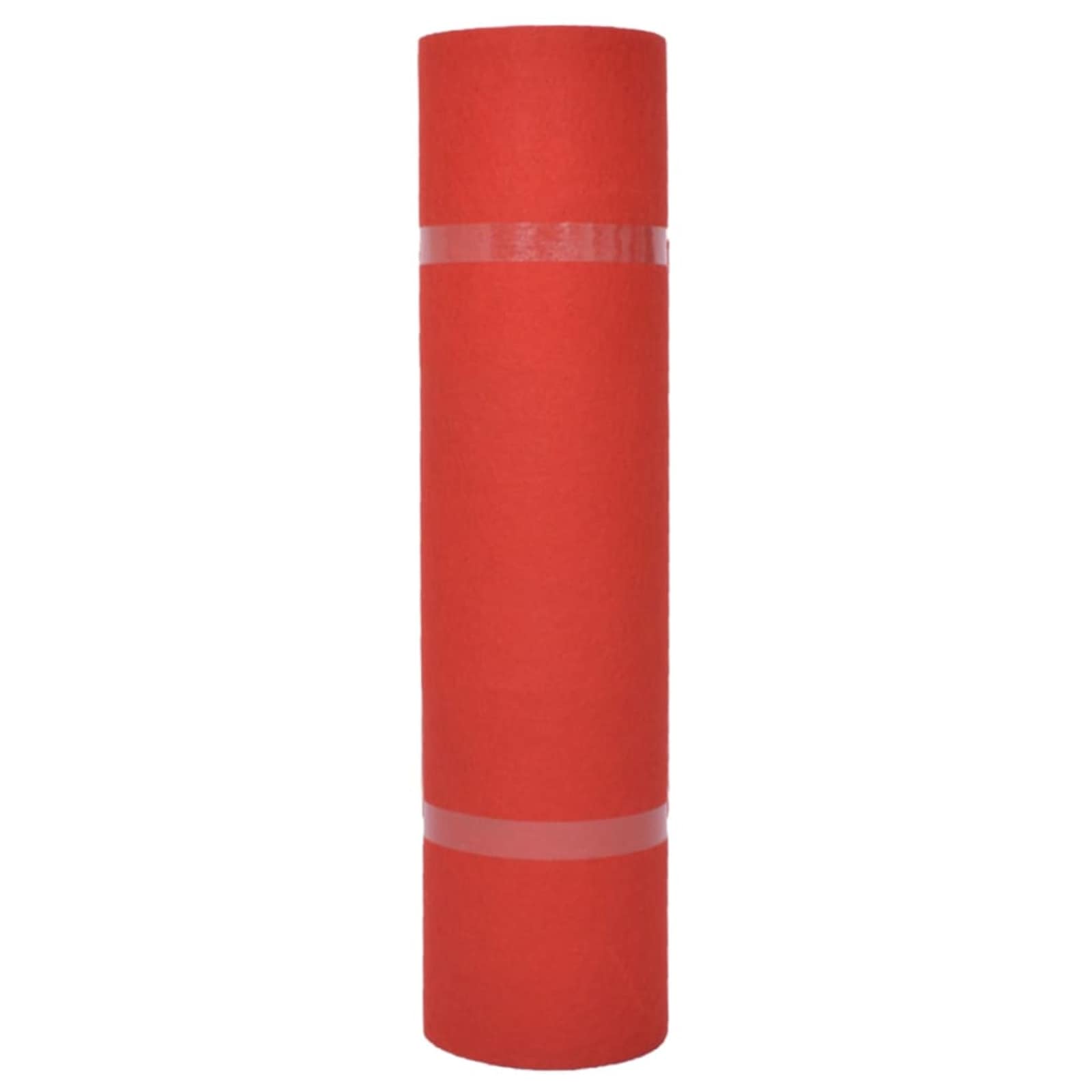 Tappeto Tinta unita Rosso 1,2 x 12 m Poliestere | homemem39