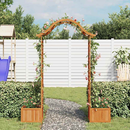 Pergola da Giardino con Fioriera in Legno Massello di Abete | homemem39